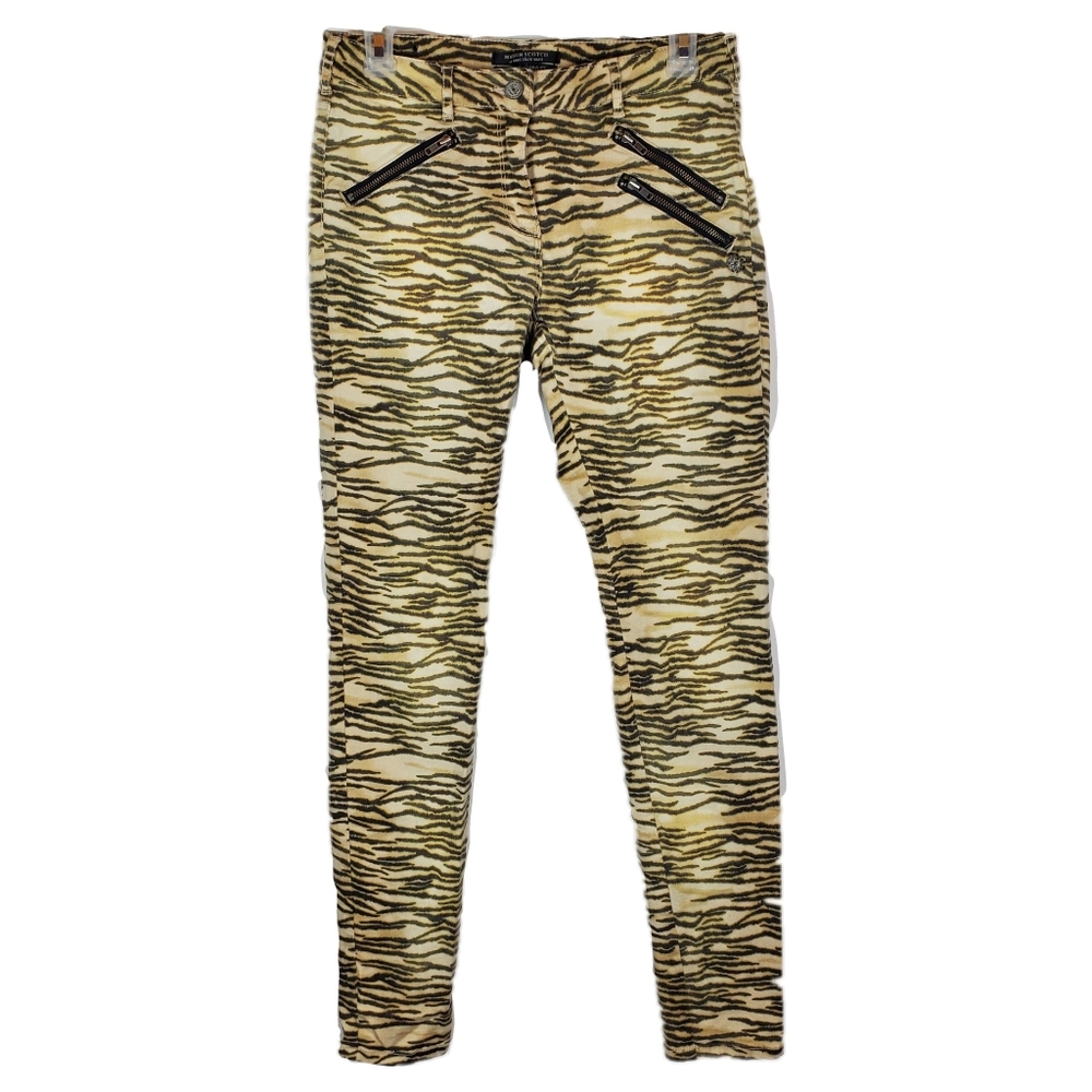 Maison Scotch Womens Pant Sz 6 Tiger Stripes